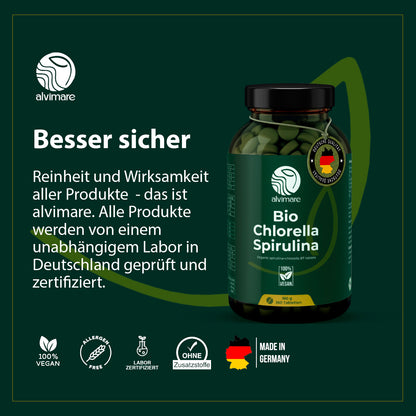 Bio MIX Chlorella & Spirulina Tabletten 360 Stück (180g)